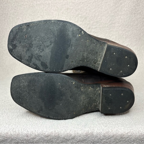 Botas Jaca Mexican Leather Western Boots Women’s 7.5 Brown Cutout Cowgirl Boho - Picture 12 of 16